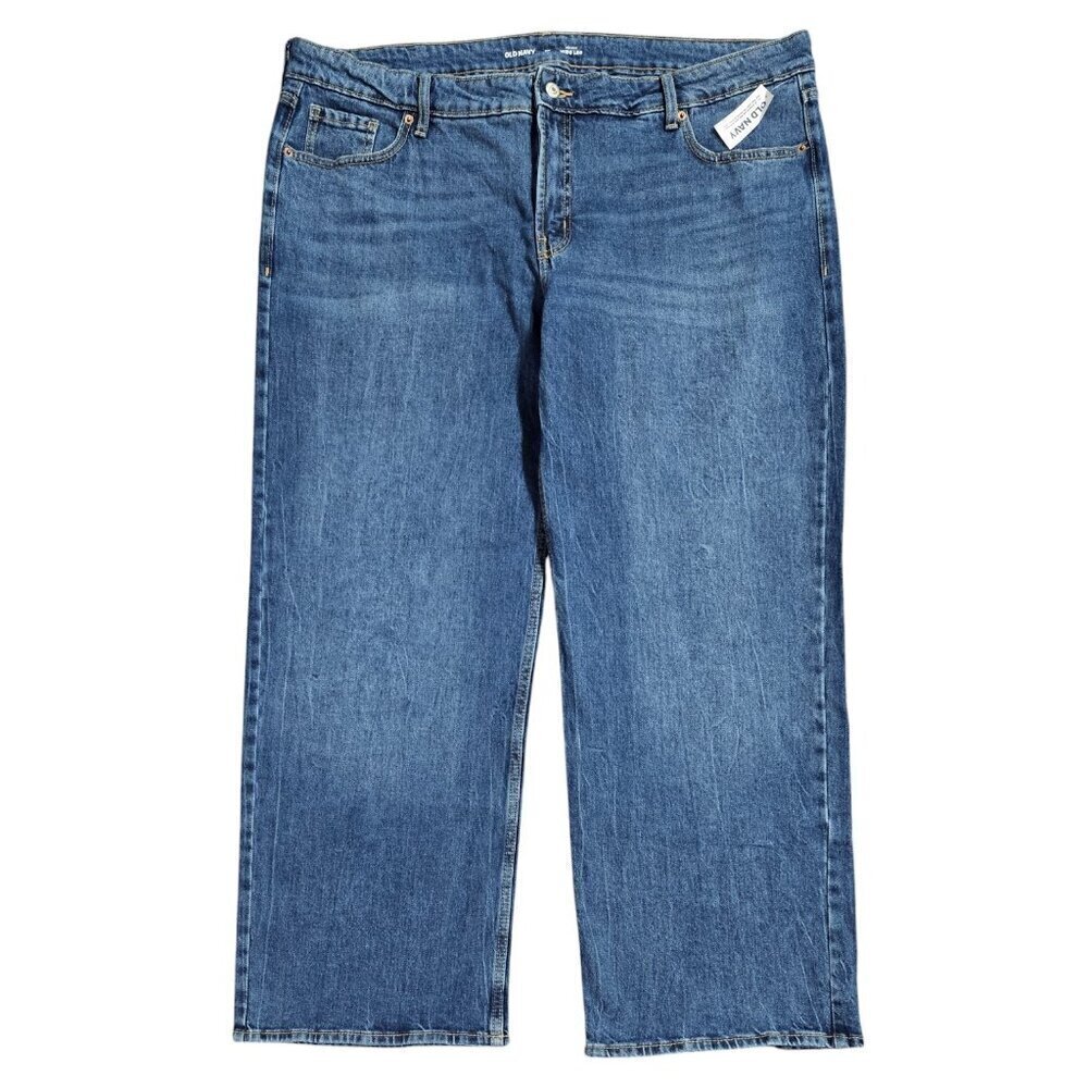 Old Navy NWT Oona Medium Wash Mid Rise Wide Leg Jeans Capsule Classic